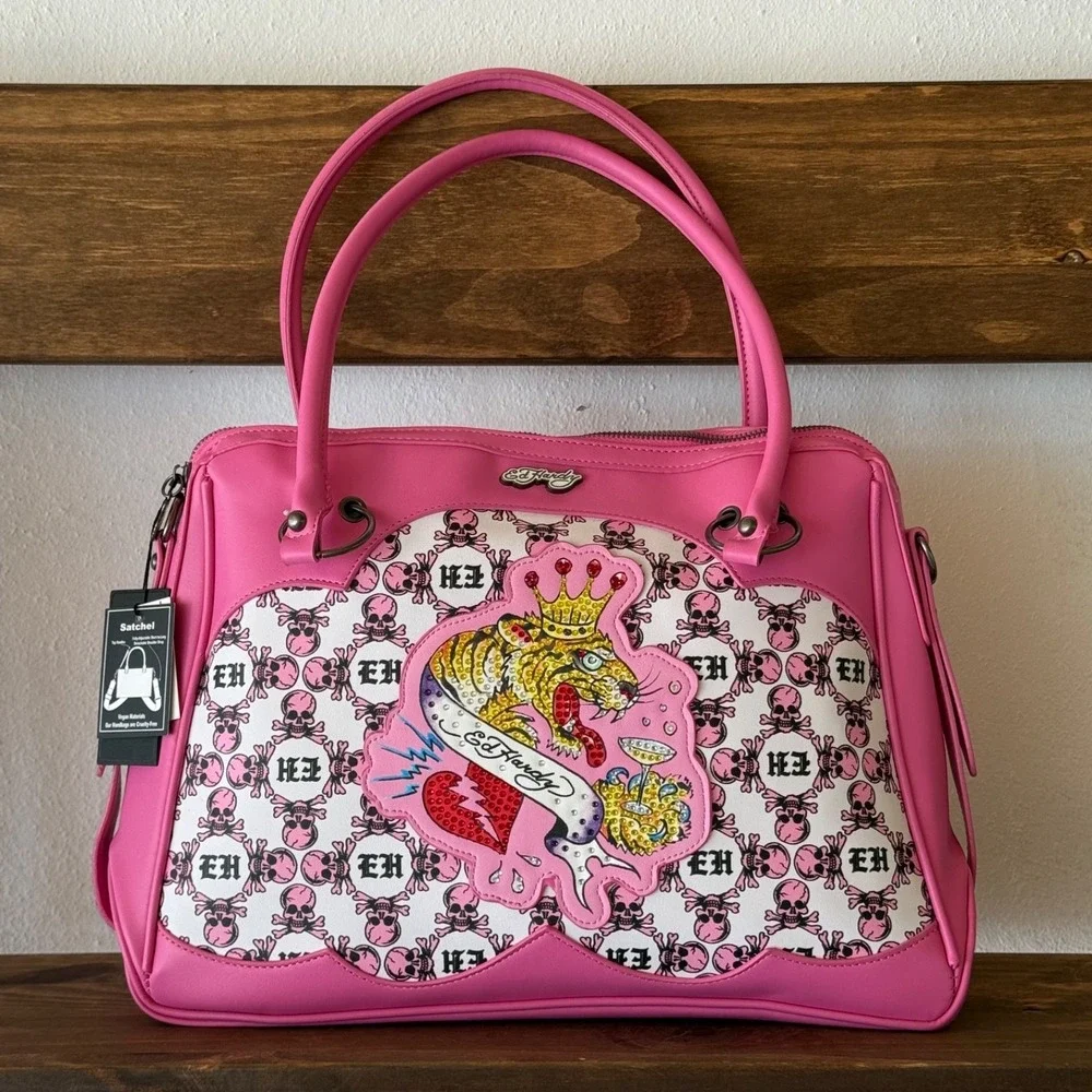 Ed Hardy | Bags | Large Ed Hardy Pink Tiger Rhinestone  display picture 1